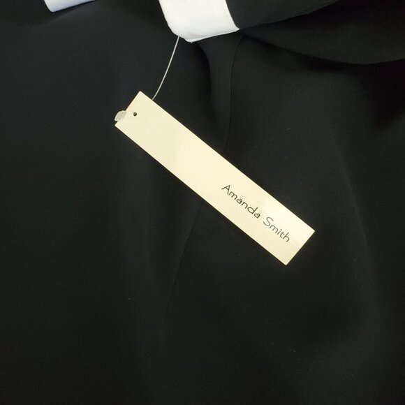 Amanda Smith Womens Black & White Sleeveless Sheath Dress Size 12 Stylish - Picture 5 of 12